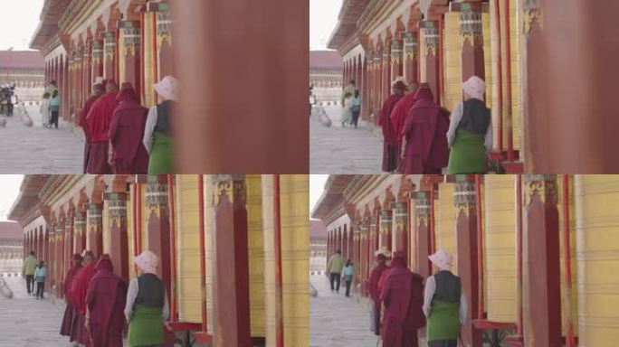 4K正版-木雅大寺转经的藏族村民 01