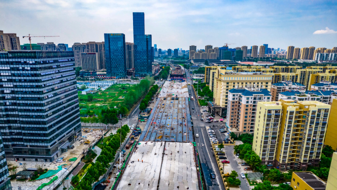 城市高架桥建设地铁建设