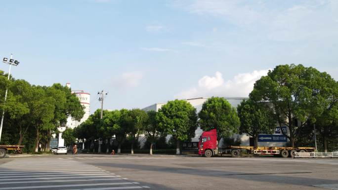 宁波北仑区全景厂房工业贸易4K航拍原素材