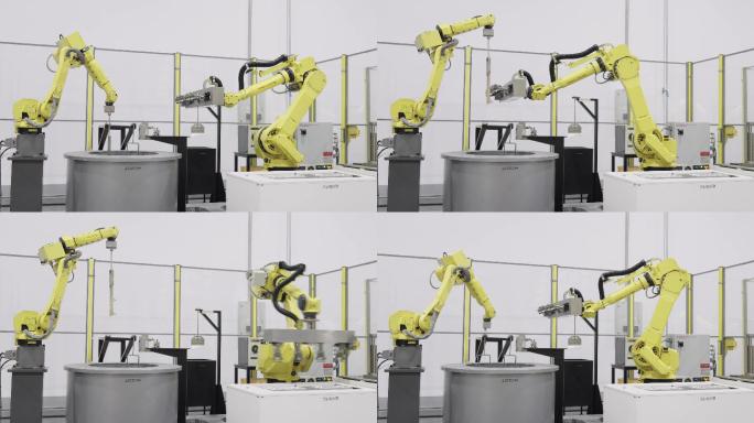 机械臂生产自动化动画