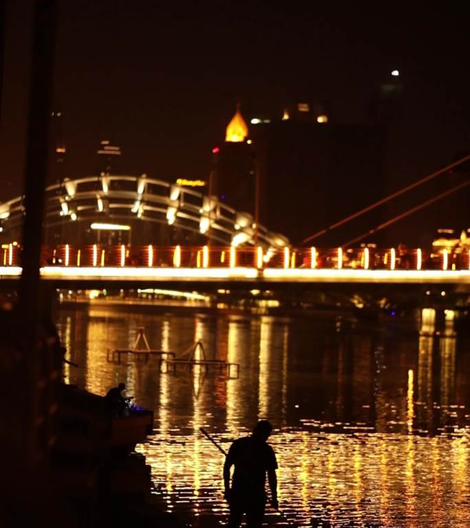 原创城市夜景人文剪影