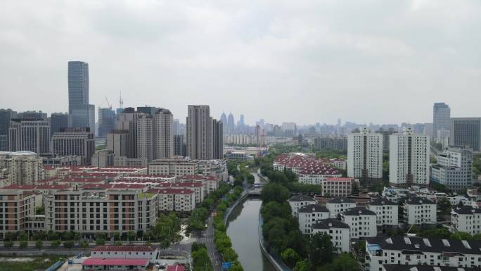 上海普陀区全景上海西站周边4K航拍原素材