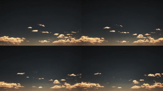 【HD天空】天光云影少云云朵云景复古黄昏