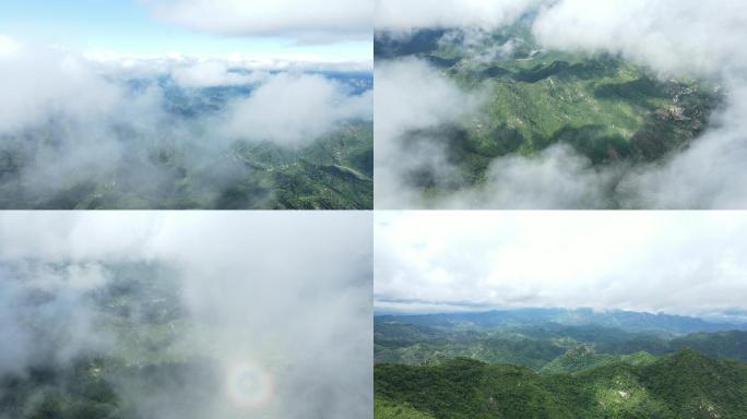 穿云航拍秦皇岛燕山绿化森林覆盖环境空气好
