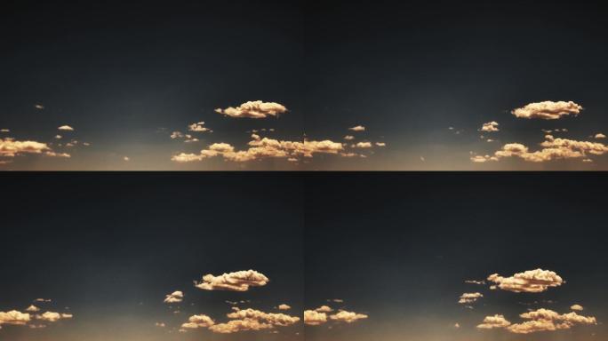 【HD天空】少云云朵云景复古黄昏天光云影