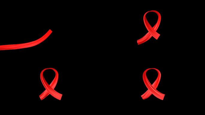 艾滋病红绸带通道视频动画