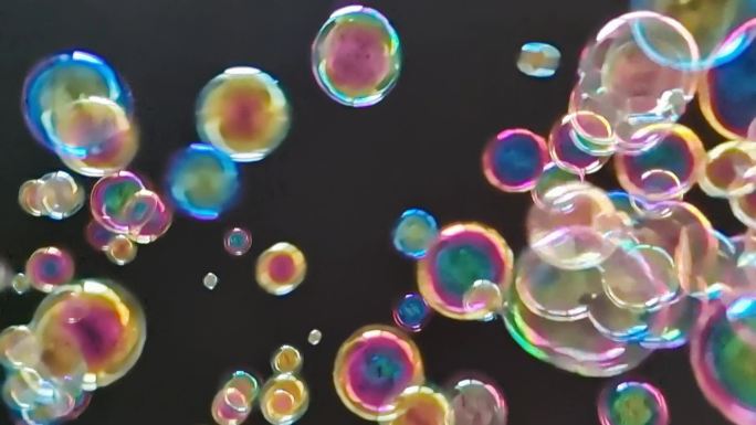 光斑泡泡抽象粒子五彩粒子泡泡梦幻彩色泡泡