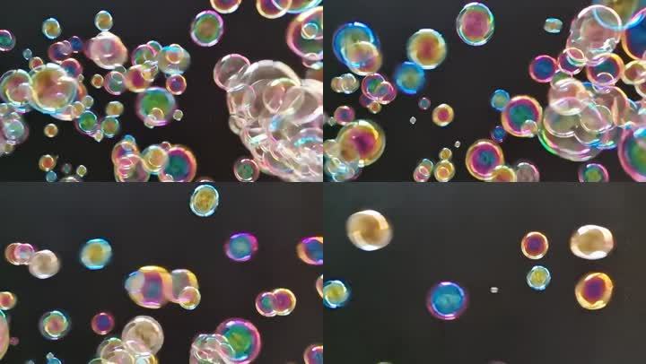 光斑泡泡抽象粒子五彩粒子泡泡梦幻彩色泡泡