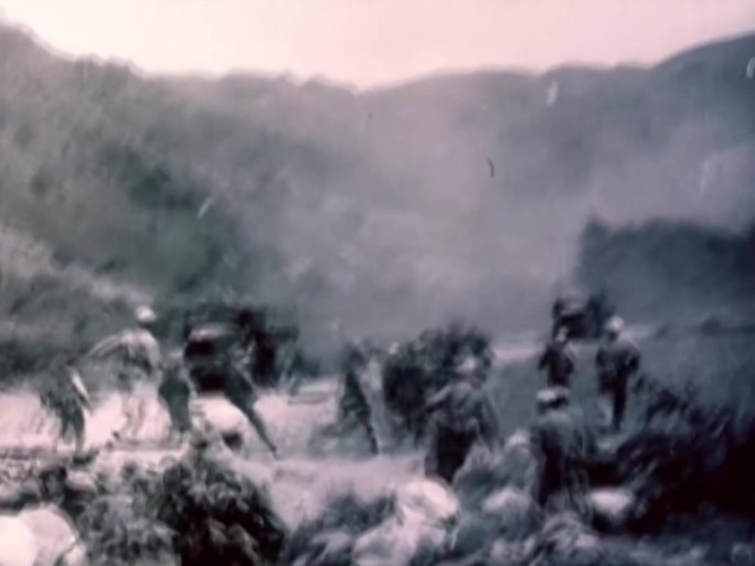 朝鲜战场激战 志愿军冲锋 俘虏联合国军