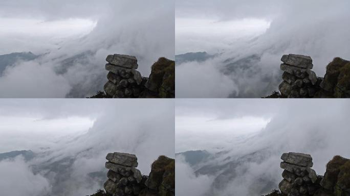庐山瀑布云视频，第一段