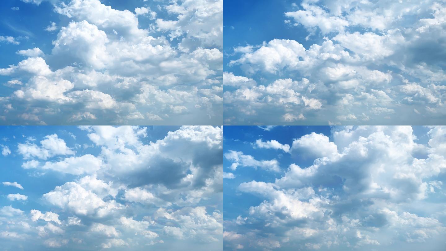 【HD天空】棉花云絮仙境蓝天白云风起云涌