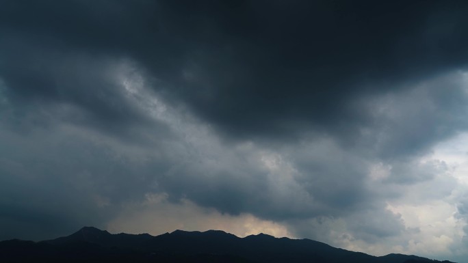 乌云延时天空阴天云要下雨天气变化阴沉沉云