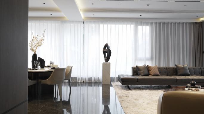 现代豪华敞亮客厅