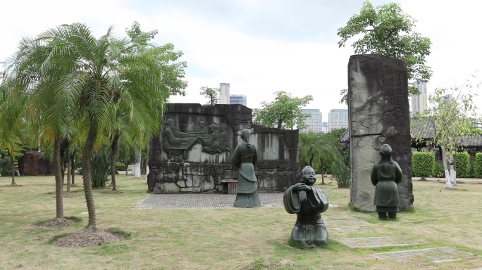 黑石雕 中国风 古典建筑 园林 雕塑