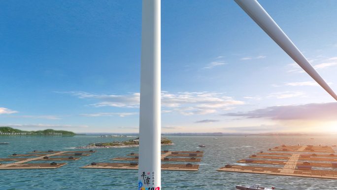 3Dmax海上风电风机三维动画素材05
