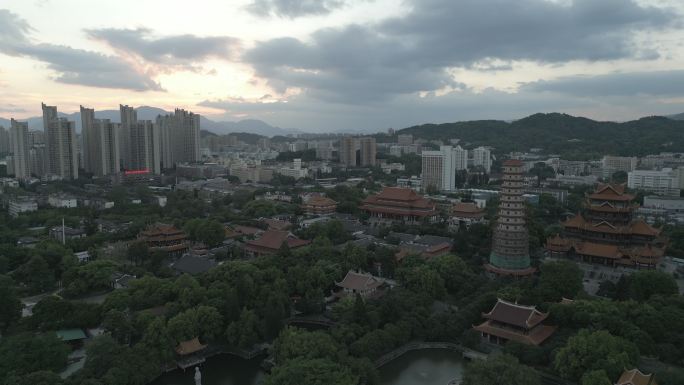 福州西禅寺夕阳log素材【4K】