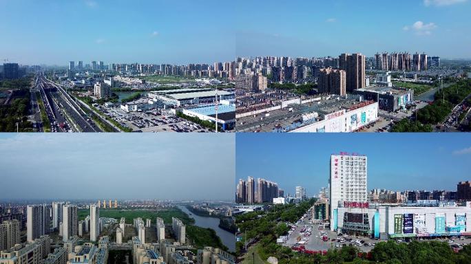 城市航拍，城市交通，嘉兴航拍，江南城市