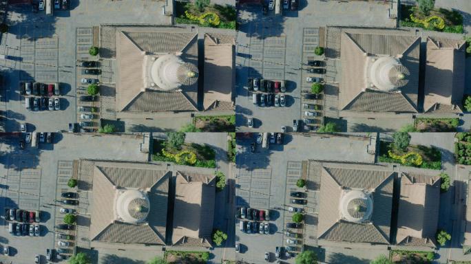 航拍张掖大佛寺