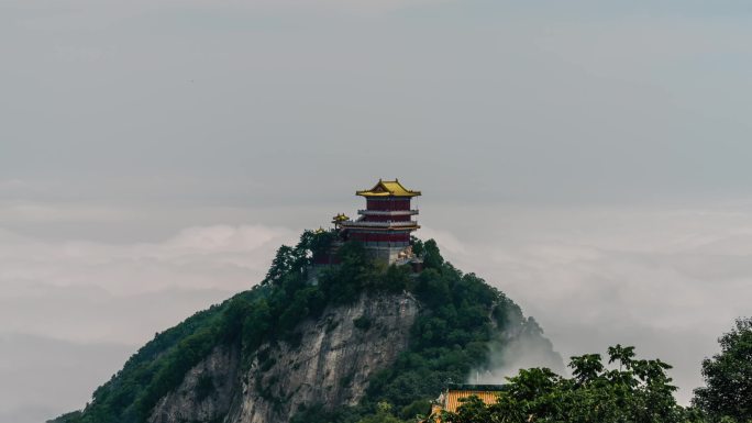 高山南五台云海流动延时摄影宣传片片头大气