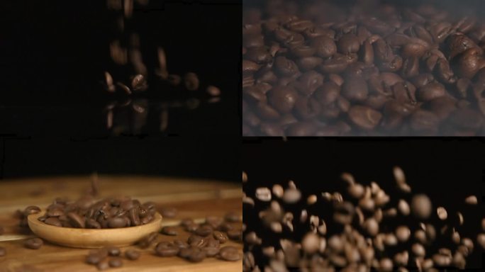 咖啡 咖啡豆下落咖啡美食唯美咖啡饮料