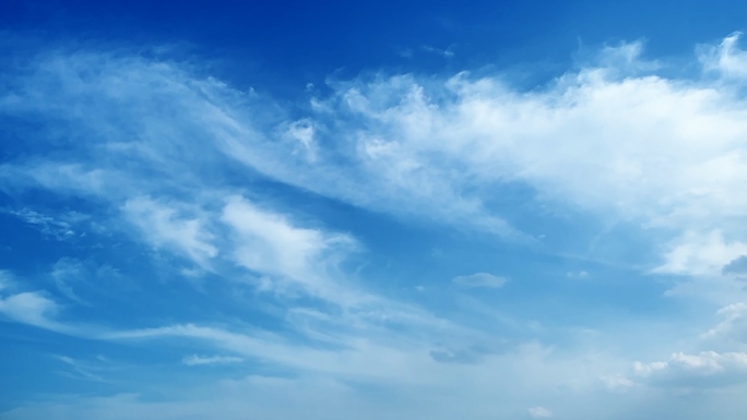 【HD天空】薄云轻雾凤尾云层仙境蓝天白云