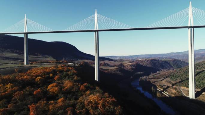 法国米约高架桥人文景观成组镜头