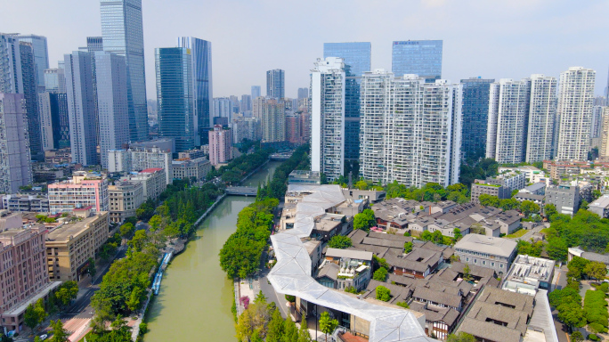 成都九眼桥酒吧航拍 4K