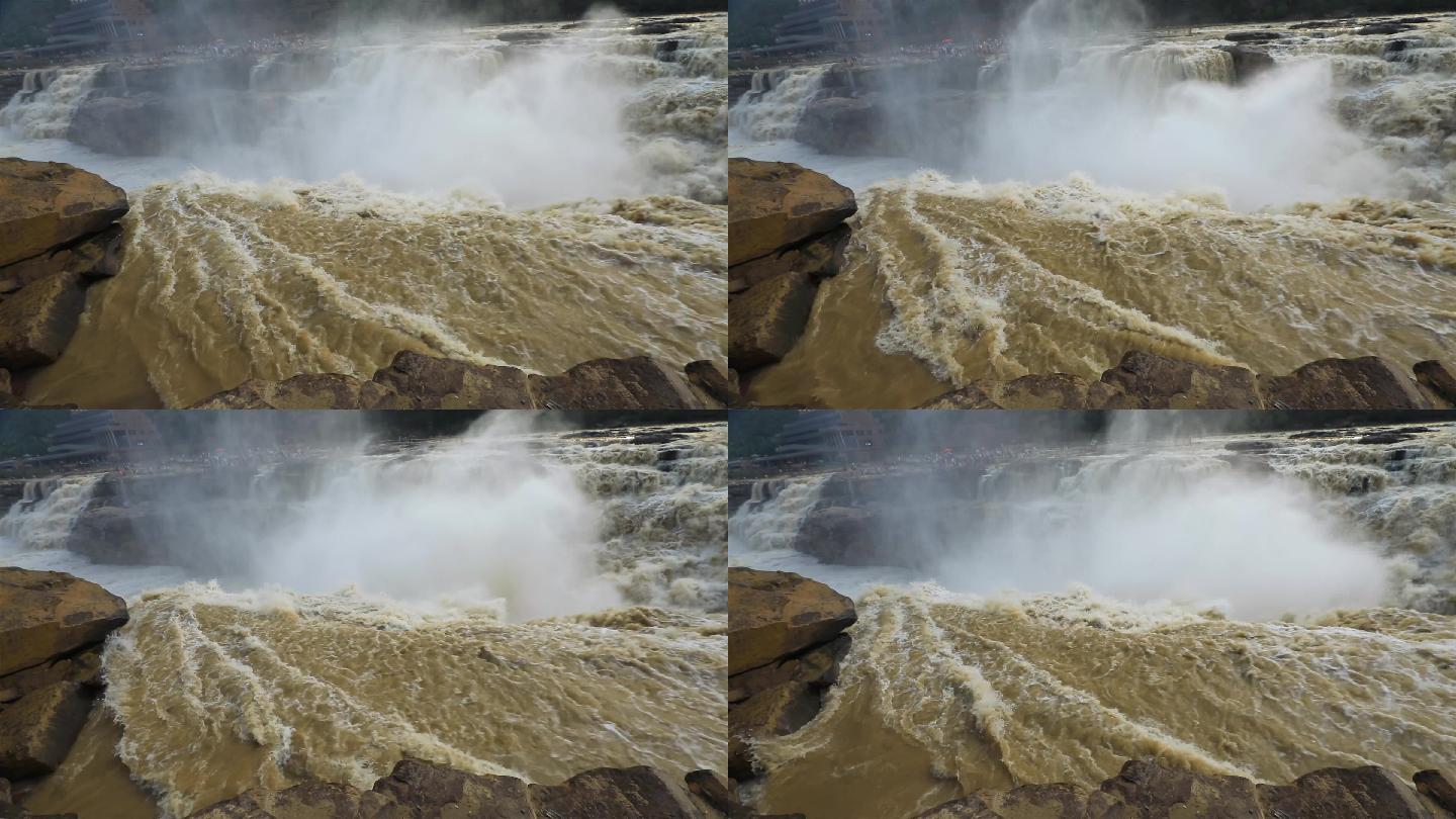 黄河 壶口瀑布 近景水流 4K拍摄