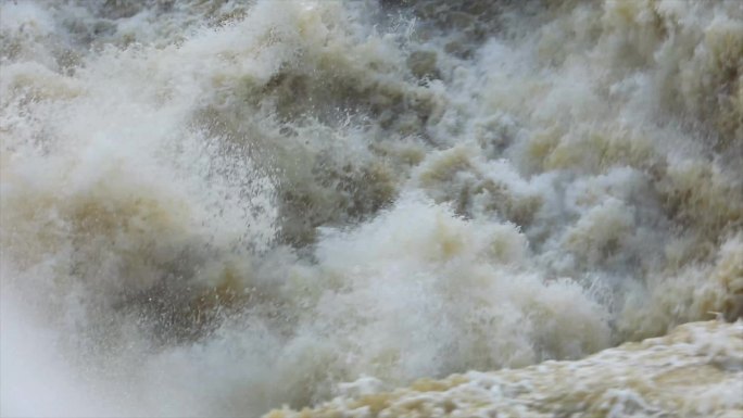 黄河 壶口瀑布 特写水流 4K拍摄