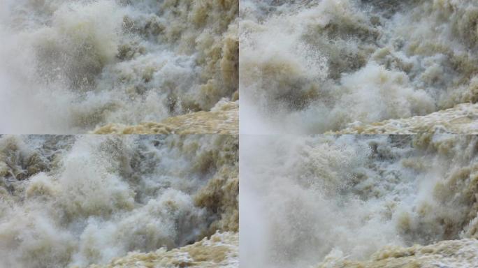黄河 壶口瀑布 特写水流 4K拍摄