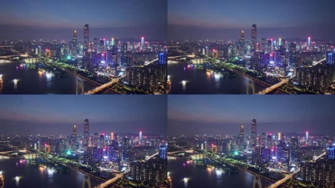 4K正版-航拍广州城市夜景 02