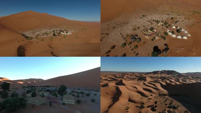 摩洛哥撒哈拉沙漠的帐篷营地