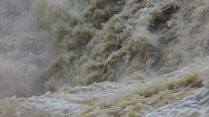 黄河 壶口瀑布 特写水流4K升格