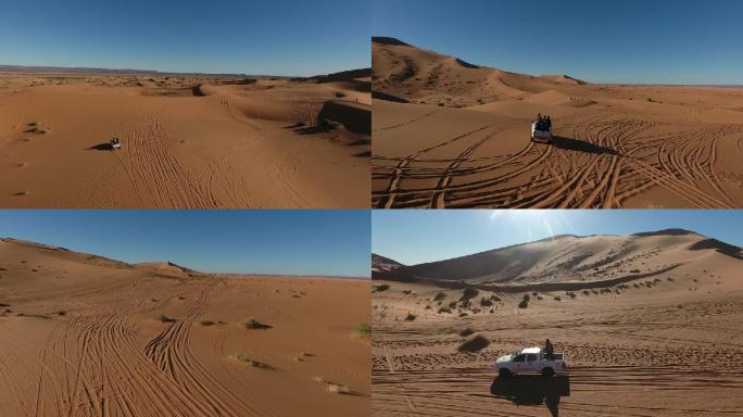 在摩洛哥撒哈拉沙漠开越野车