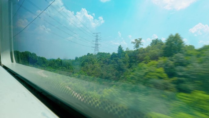 高铁旅途窗外的风景