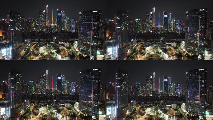 广州新中轴线夜景航拍