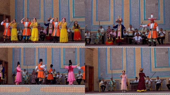 新疆民间艺术家表演