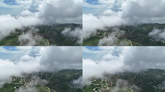 南澳岛山顶云海航拍
