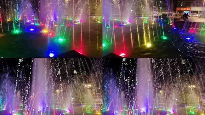 光喷水表演水幕水秀喷泉表演人工湖音乐喷泉