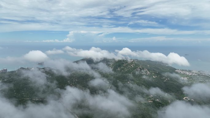 南澳岛山顶云海航拍