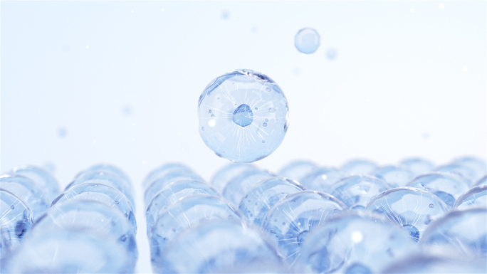 美容化妆品水分子细胞水珠视频素材