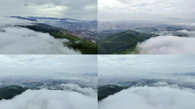 【5K】昆明长虫山云海，云雾中的长虫山