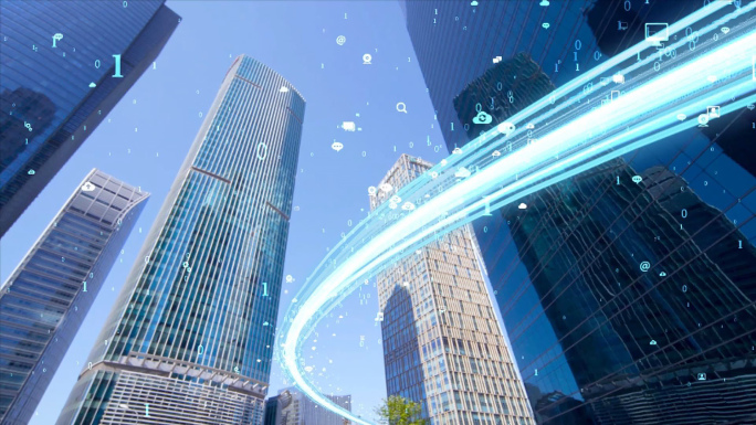 大气科技光线城市视频