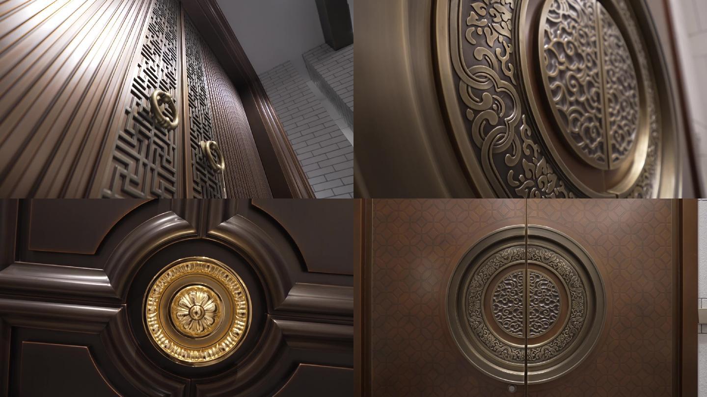 【有版权】金属门铜门的纹理细节