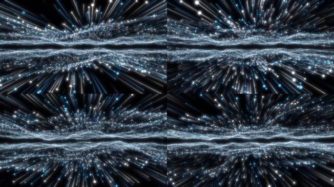 蓝白线条抽象粒子空间