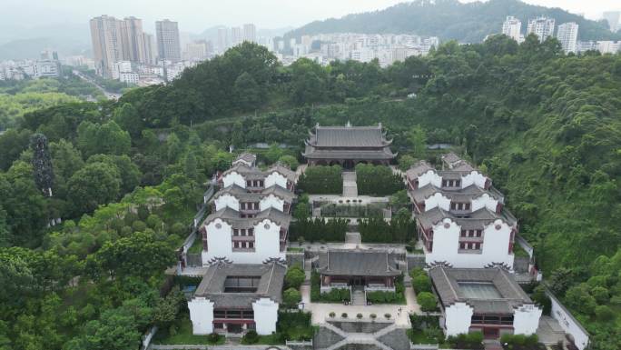 湖北屈原祠5A景区航拍 (4)