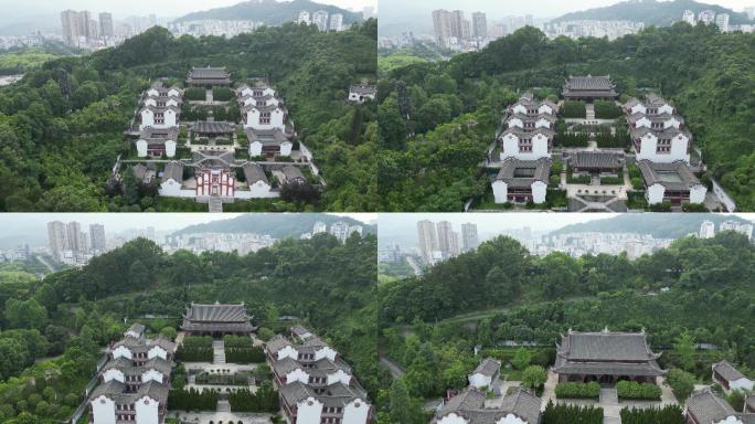 湖北屈原祠5A景区航拍 (4)