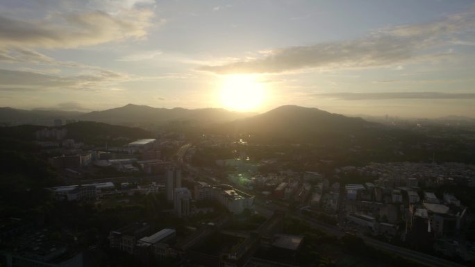 广州银坑岭火炉山朝阳夕阳清晨黄昏