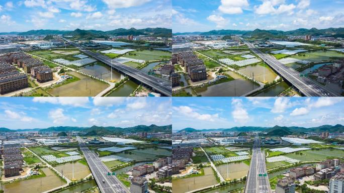 甬菀高速路口延时 实拍视频 航拍