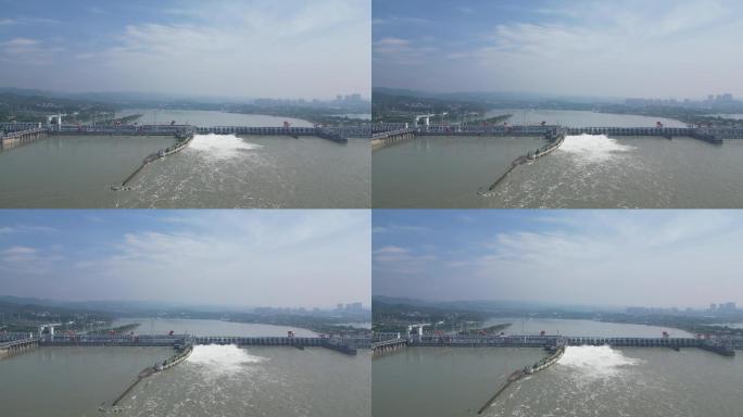 航拍湖北宜昌三峡葛洲坝 (1)